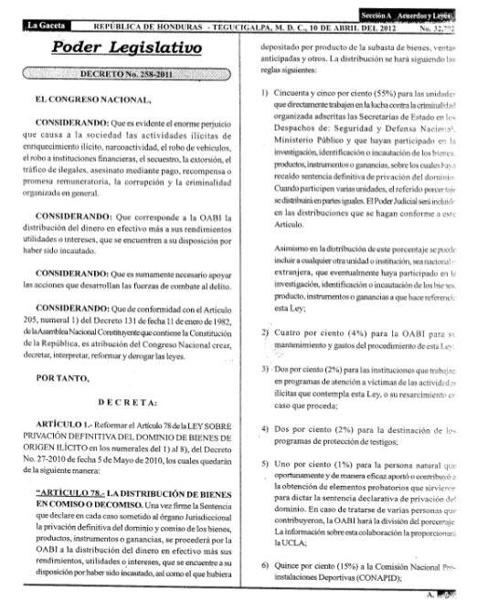 Decreto 258-2011